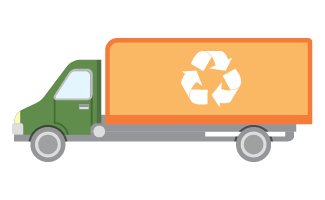 Recycling Truck Illustration